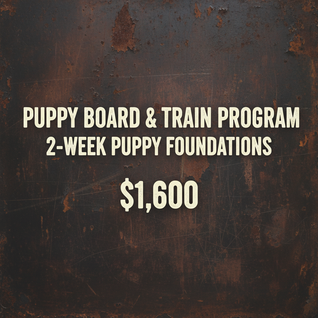 Puppy Board & Train - 2 Weeks - Fixed